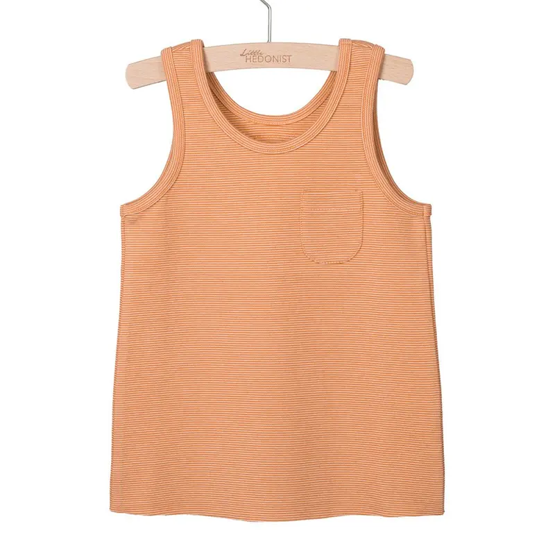 Tanktop Lily Burned Orange White Striped