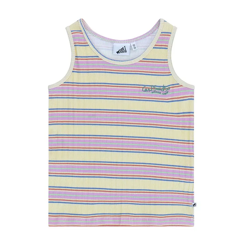 Tanktop Striped Rib Multicolour