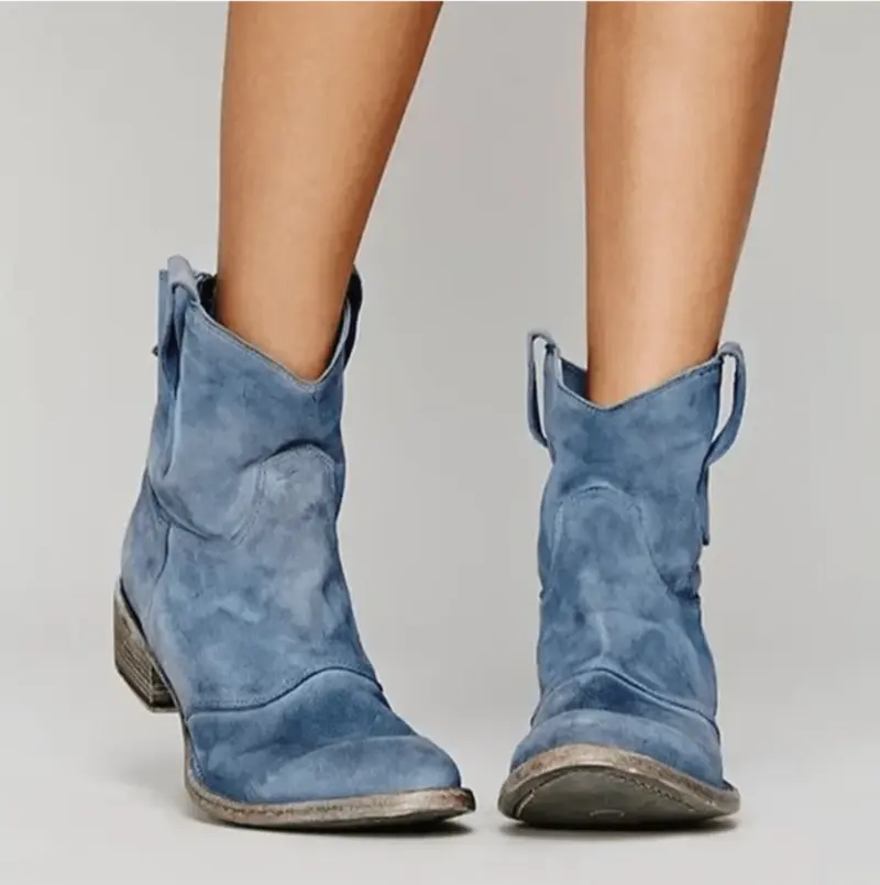 Tarian | Damen Stiefeletten Westernstil Blau