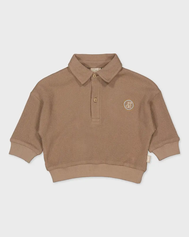 Taupe polo sweater | Brown