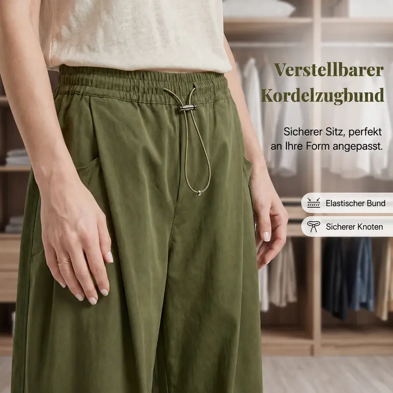 Taviana | Voluminöse Haremshose mit Plisseefalten