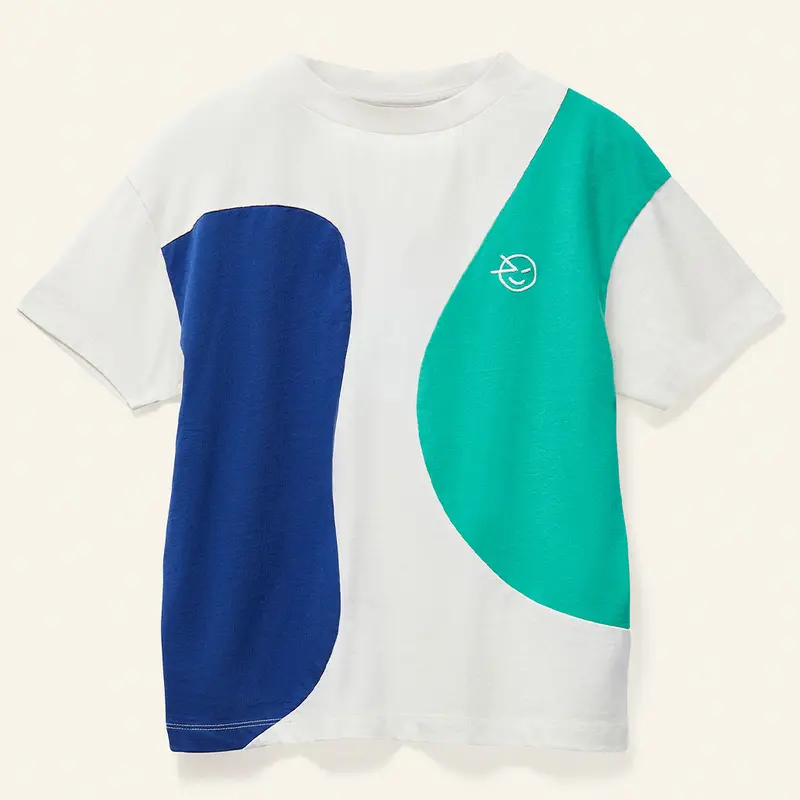 Tee Keel Ecru Blue Green