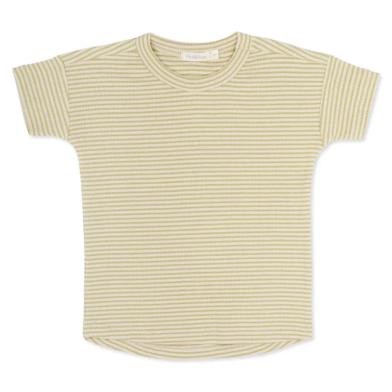 Tee Rib Soft Matcha Stripes