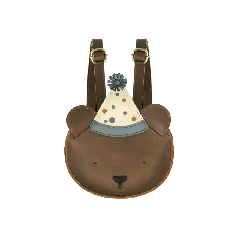 Tendo Backpack | Festive Bear | Cognac Classic Leather