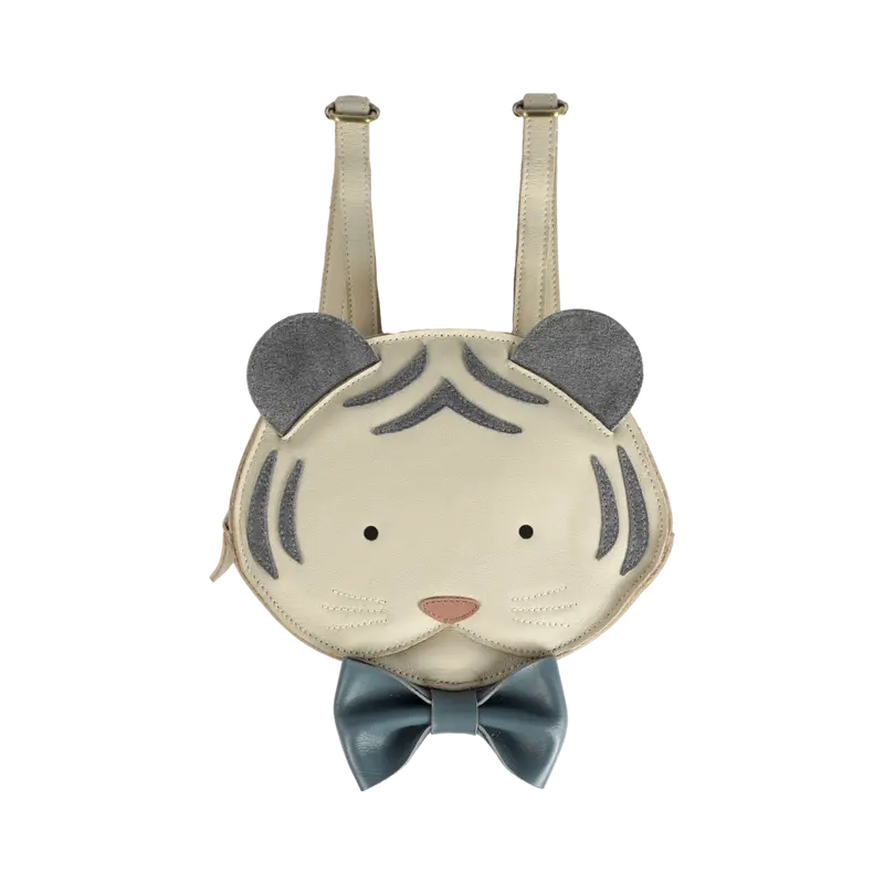Tendo Backpack | Festive White Tiger | Cream Leather