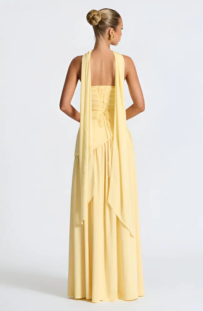 Tessa | Damen Maxikleid Elegant Raffiniert Fließend