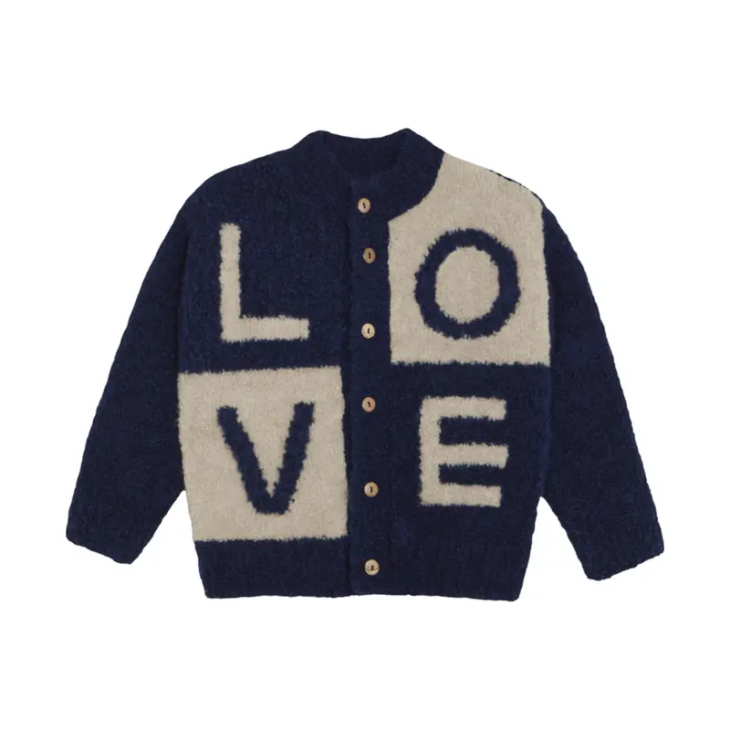 The Campamento Love Cardigan Blue