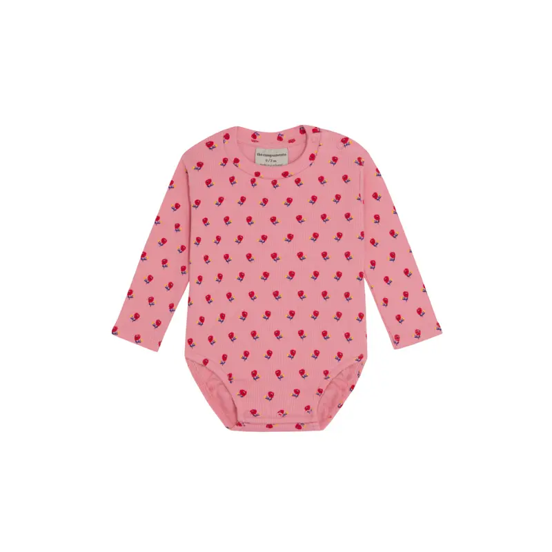 The Campamento Pink Flowers Baby Romper