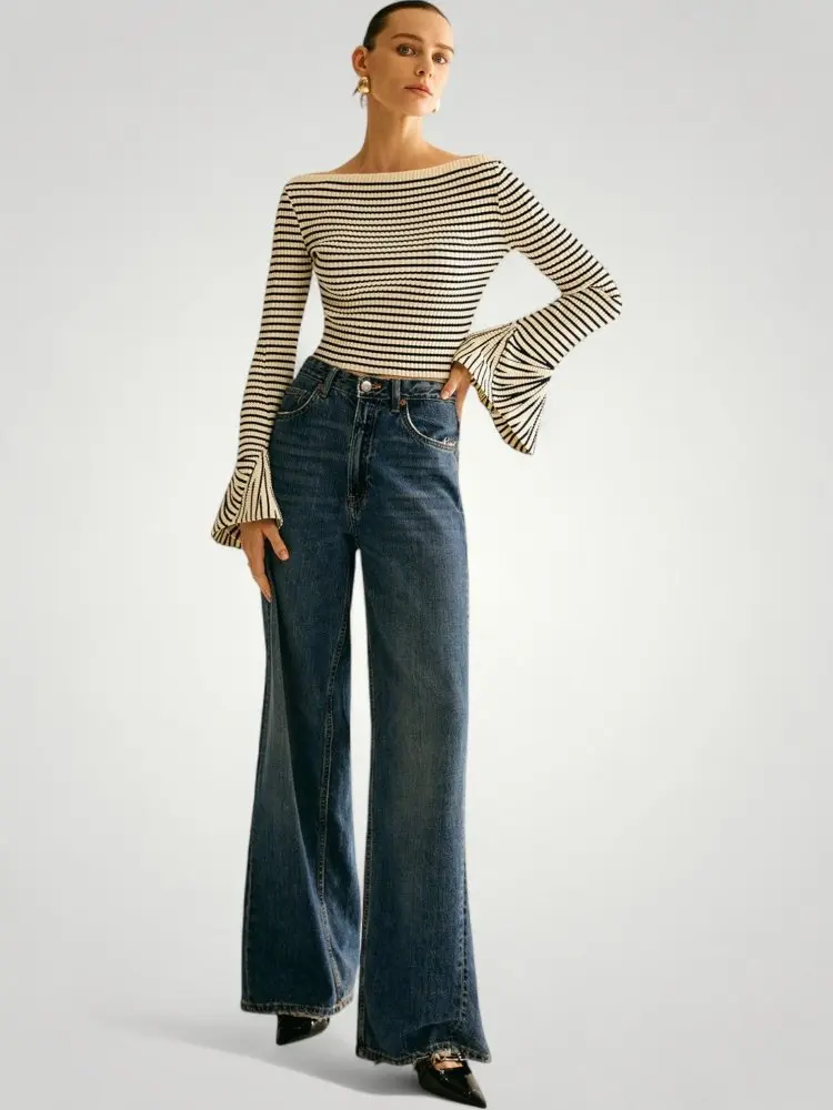 Theresa | Damen-Schulterpullover modern & elegant