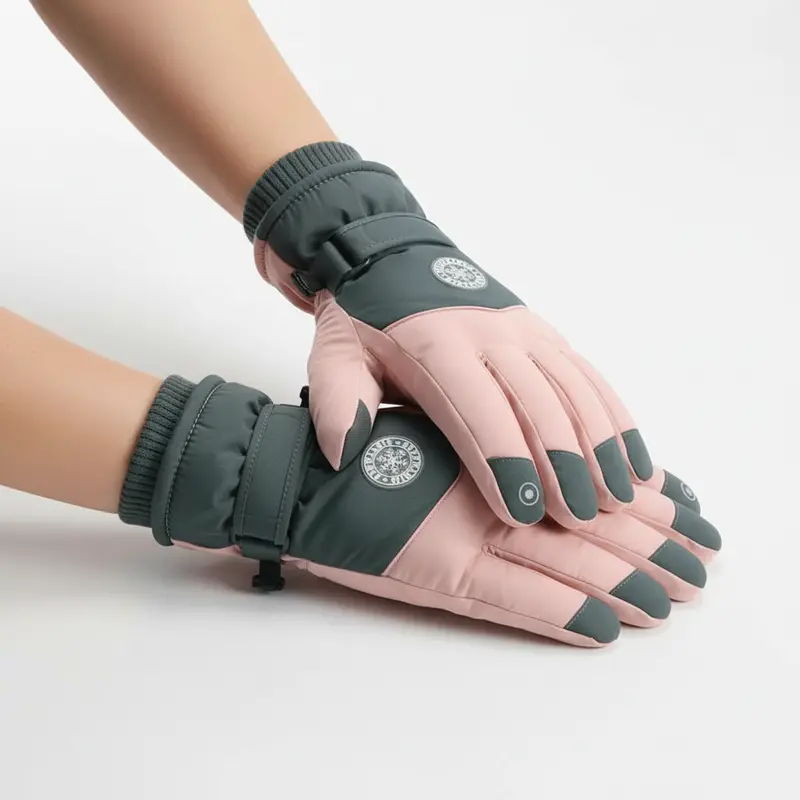 Thermisch gefütterte Handschuhe mit Touchscreen-Fingerkuppen