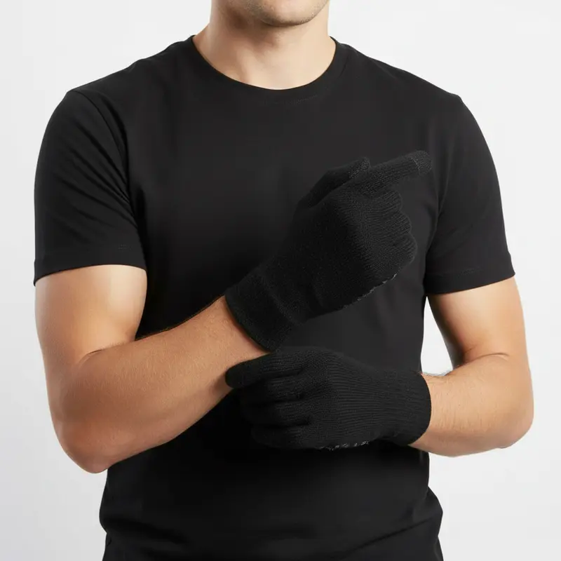 Thermische gestrickte Handschuhe mit Touchscreen und rutschfester Fläche