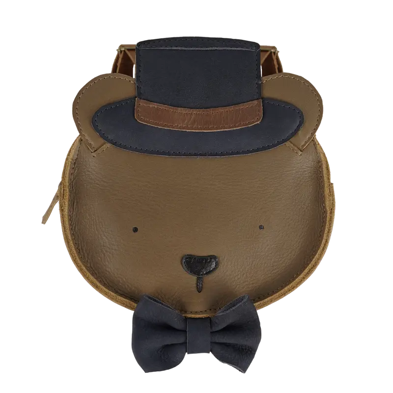 Tishi Schoolbag | Bear | Cognac Classic Leather