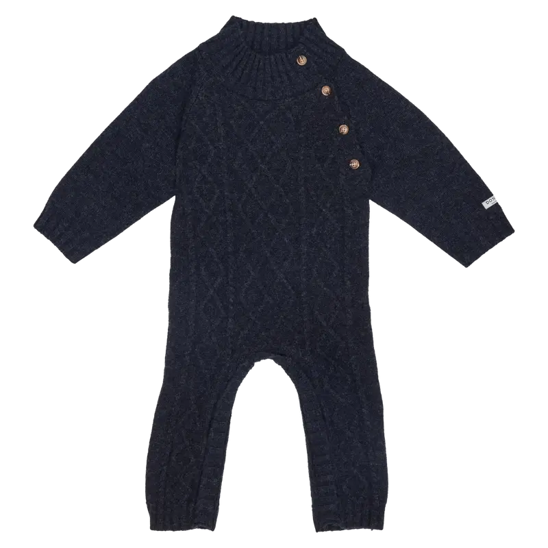 Toon Merino Wool Jumpsuit | Blue Marine Melange