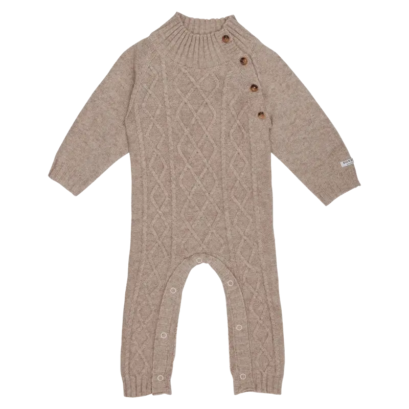 Toon Merino Wool Jumpsuit | Taupe Melange