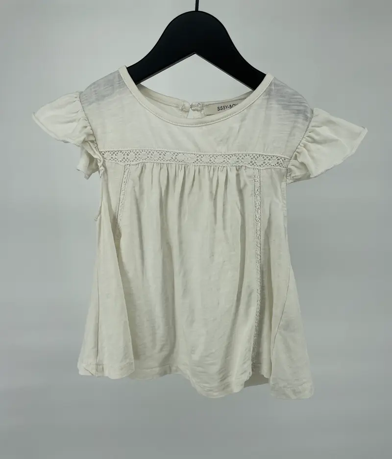Top Beige Kapmouw Roesjes Maat 98 / 104