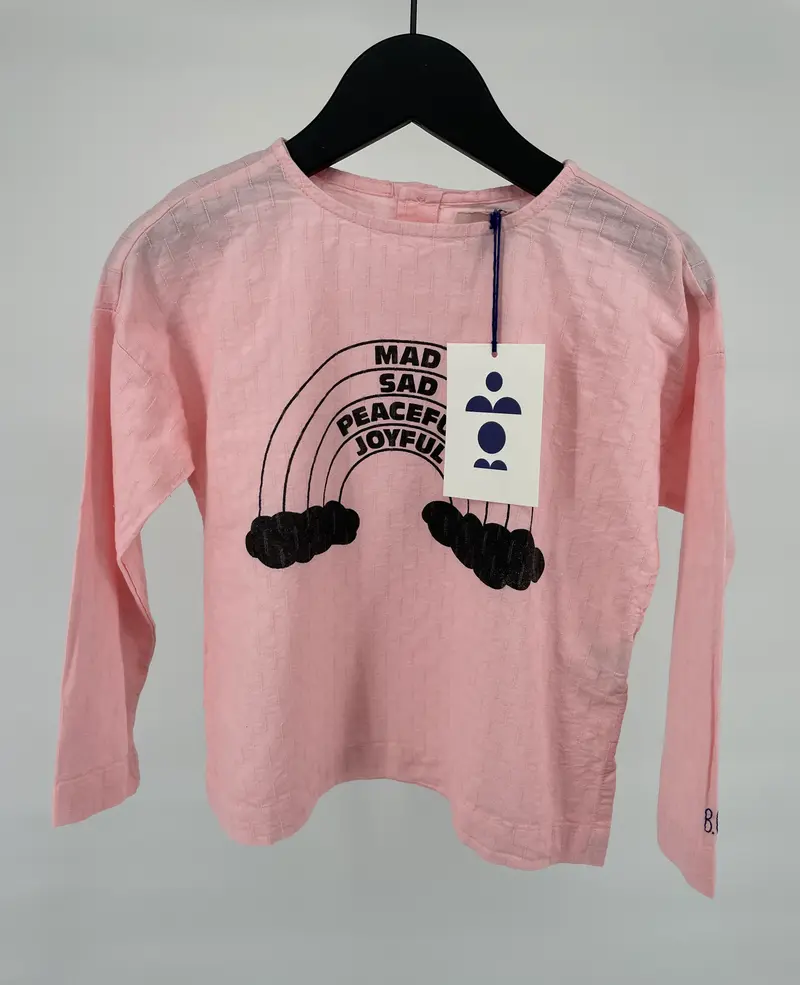 Top Lange Mouwen Roze Regenboog