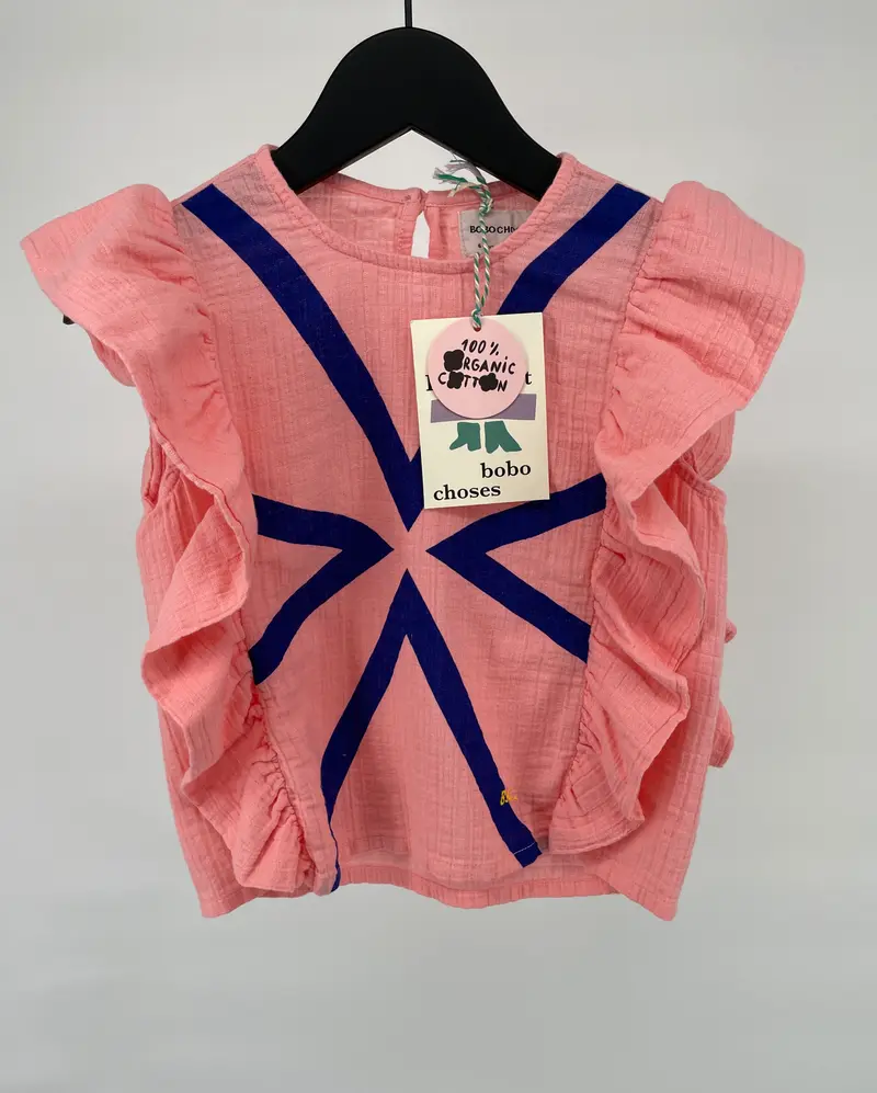 Top Mouwloos Roze Roesjes