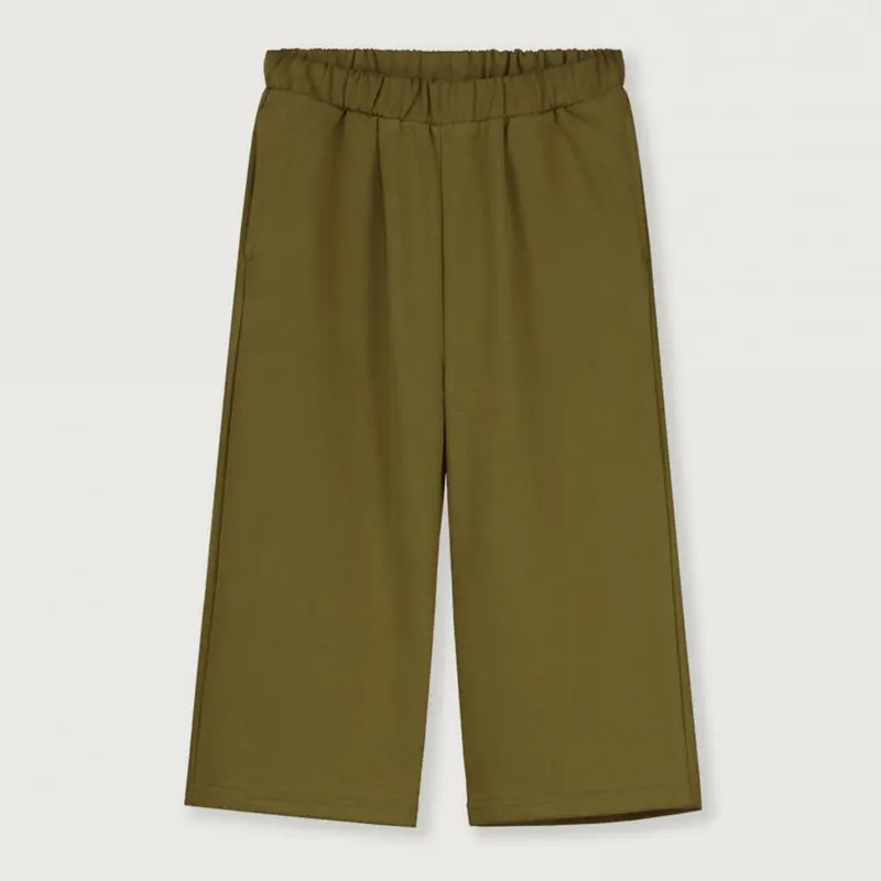 Trousers Straight Leg Olive Green
