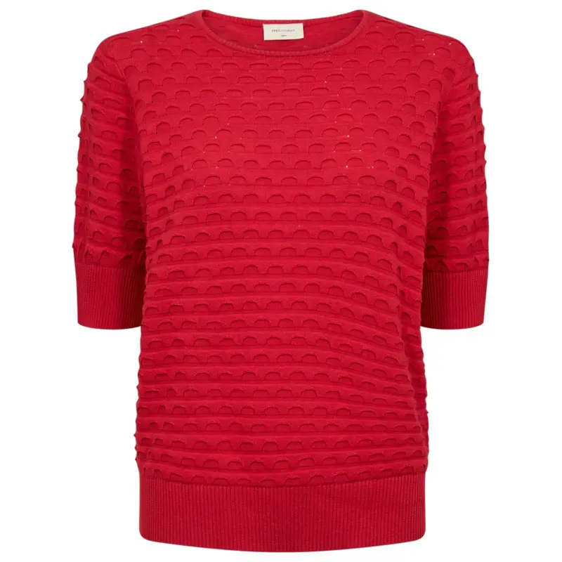 True Red jacquard pullover Dodo