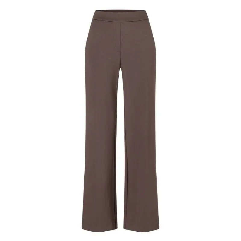 Truffle Brown wide fit broek Chiara