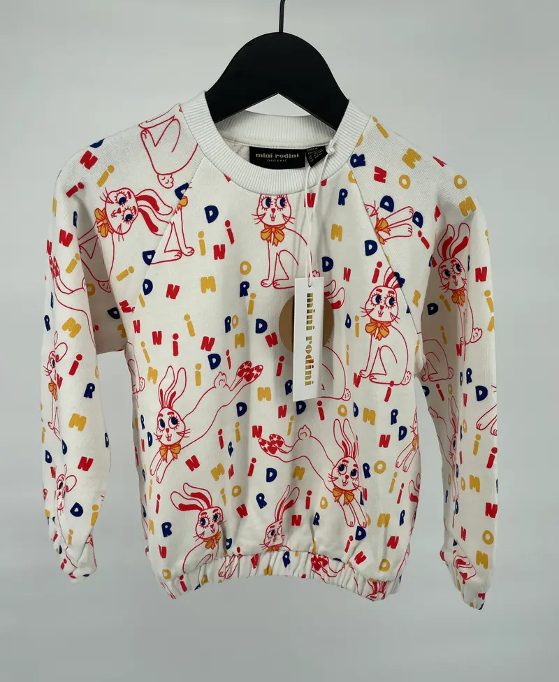 Trui Beige Konijnen Letter Print