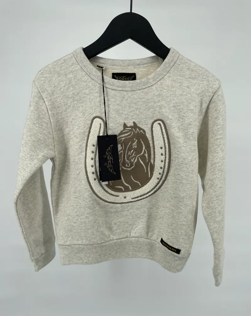 Trui Beige Paard Hoefijzer Maat 122