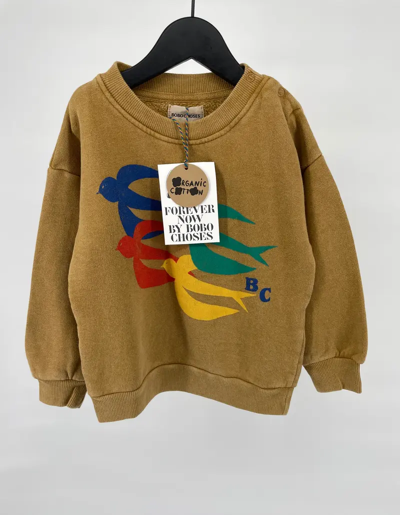 Trui Bruin Vogels Maat 86 / 92