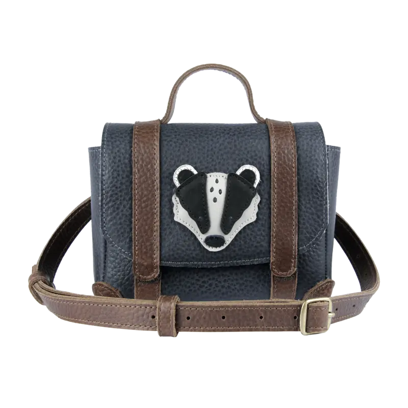 Trychel Bum Bag | Badger | Petrol Grain Leather