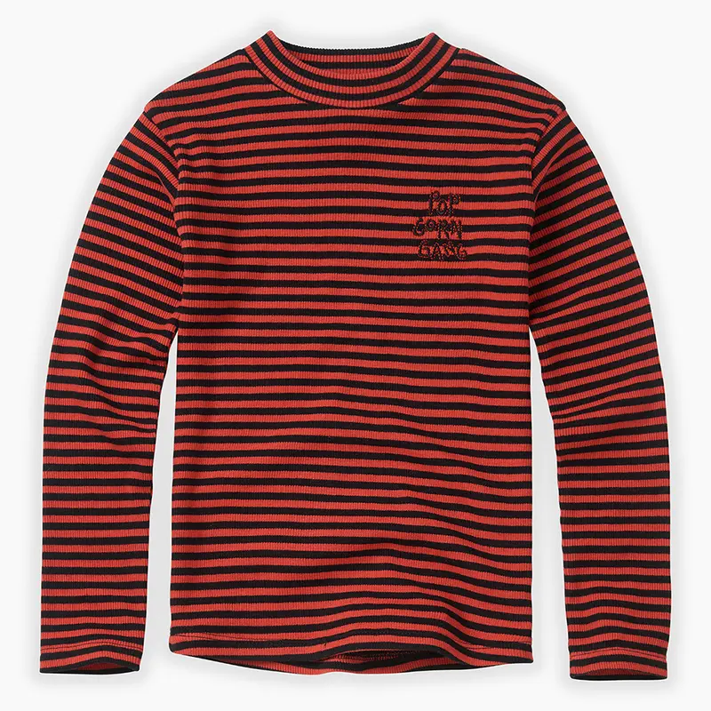 Turtle Neck Rib Stripe