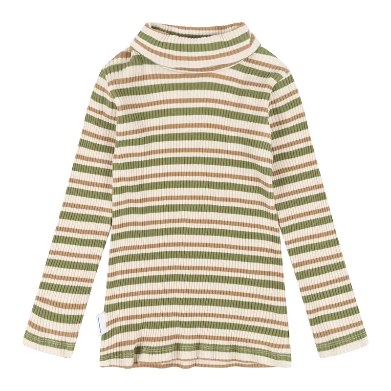 Turtleneck Olive Green Stripe