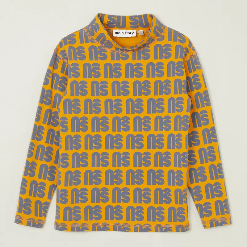 Turtleneck Sunflower Monogram Print