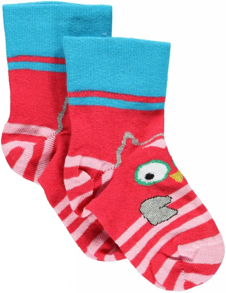 Ubang Kletskous Uil Roze - Socks Owl Pink