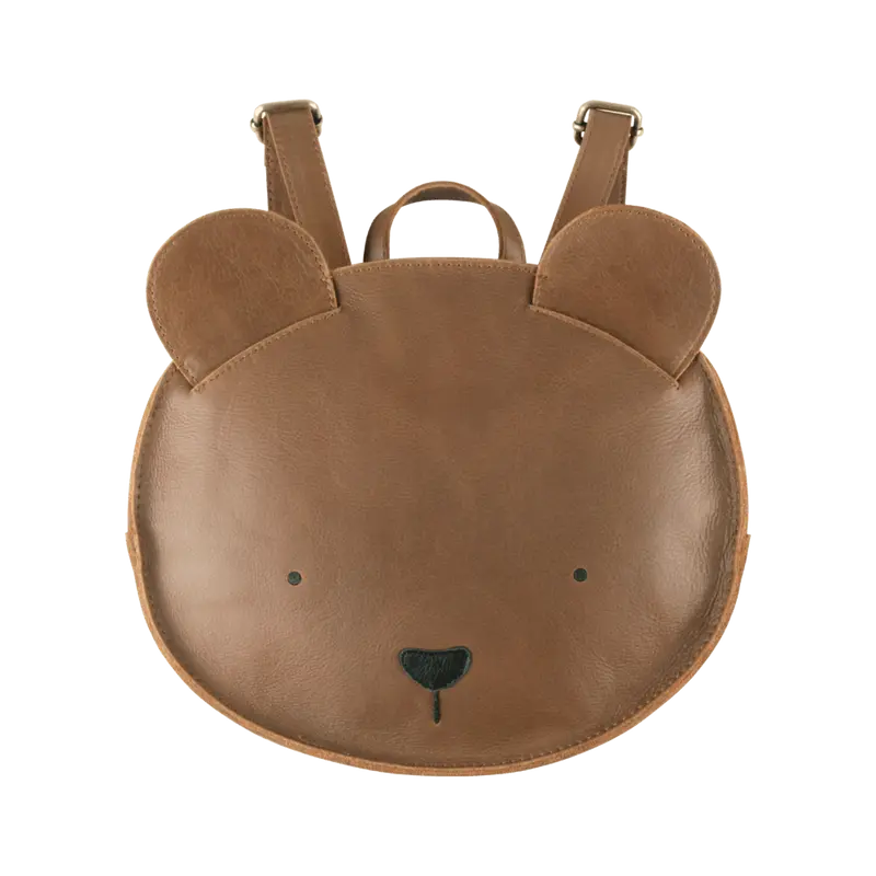 Umi Schoolbag | Bear | Cognac Classic Leather