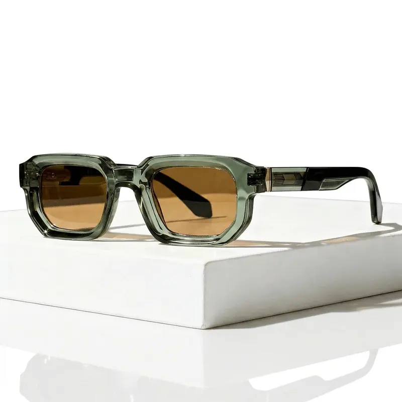 Unisex-Sonnenbrille mit rechteckigem Rahmen