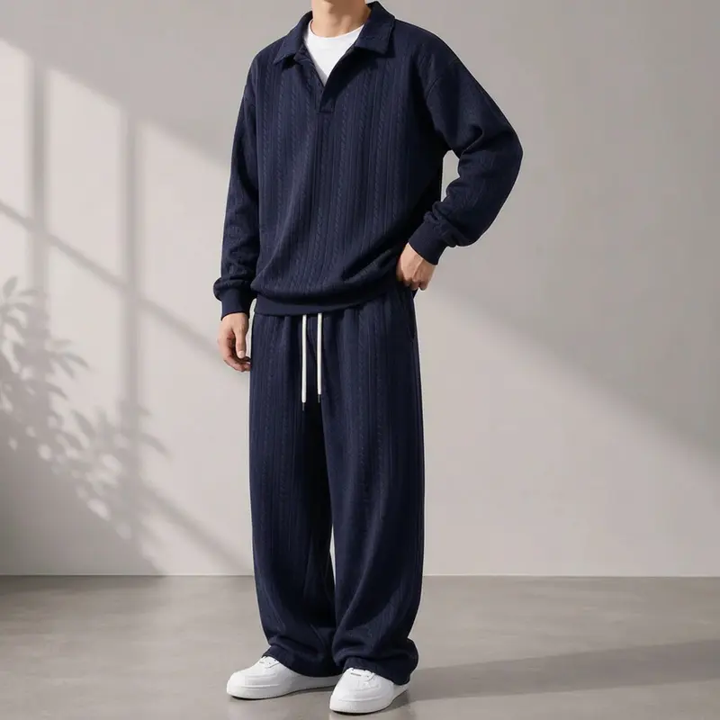 Valdren™ Herren 2-Teiliges Set Aus Strukturierter Strickware