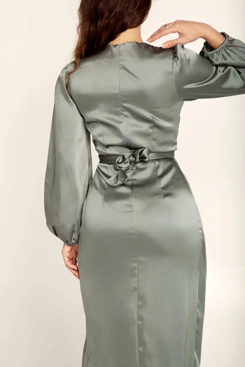 Vanessa - Damen Langes Abendkleid mit eleganten langen Ärmeln
