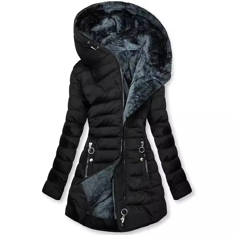 Veldrun | Damen Steppjacke mit Kapuze Winterjacke