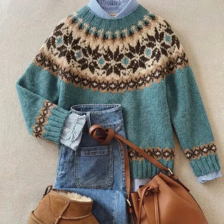 Vellaro™ - Eleganter Vintage Strickpullover