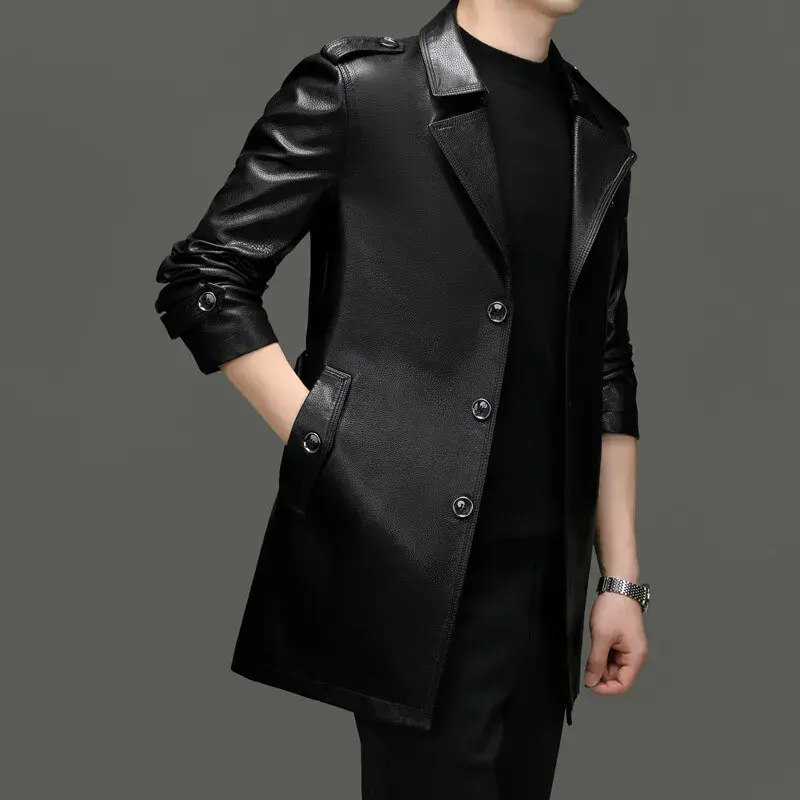 Veltraz™ Mantel Aus Premium-Leder Mit Moderner Eleganz