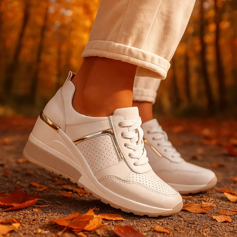 Veranique - Gepolsterte Keilabsatz-Sneaker