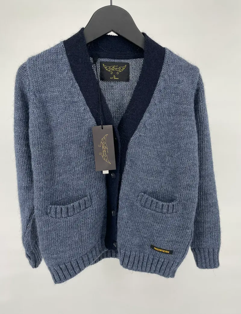 Vest Blauw Wol Maat 122