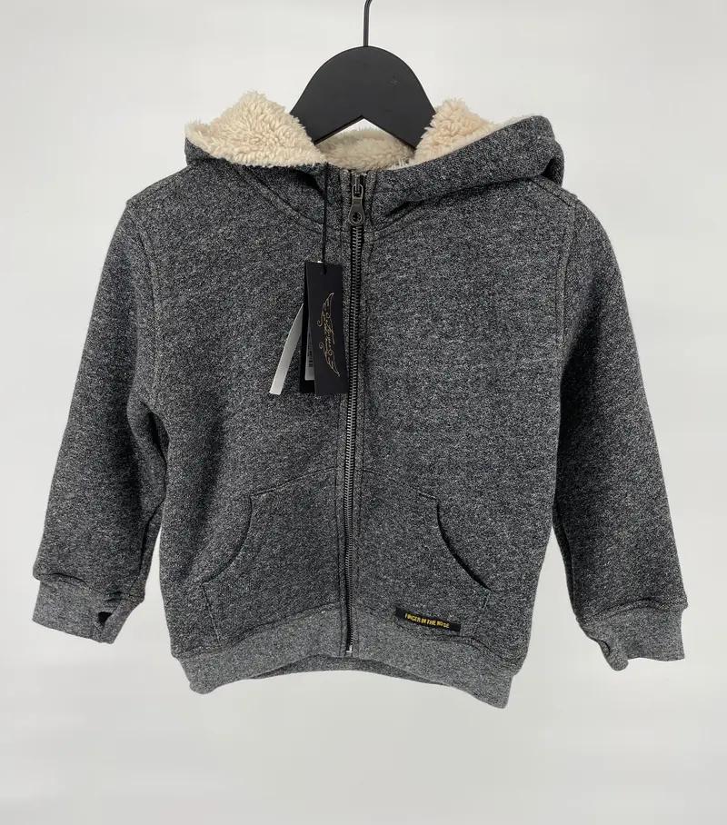 Vest Capuchon Gevoerd Grijs Maat 110