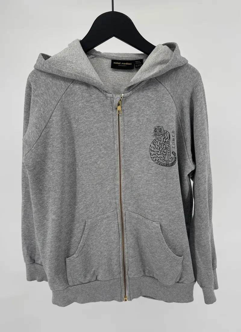 Vest Capuchon Grijs Tijger Maat 140 / 146