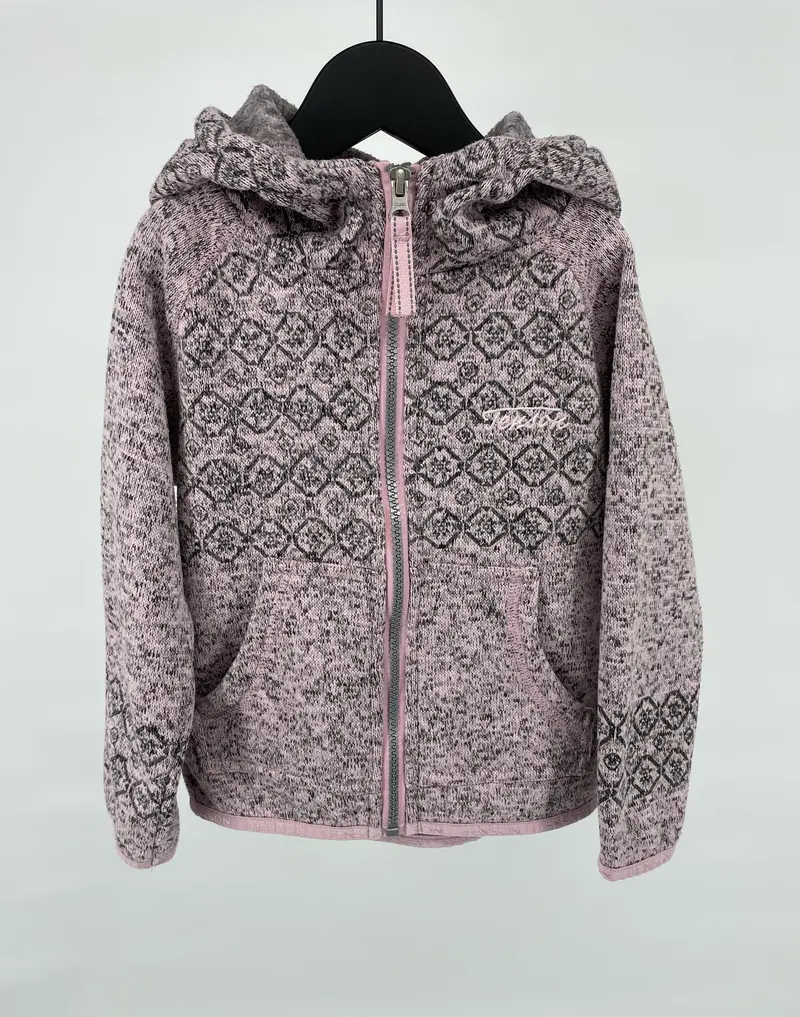 Vest Capuchon Roze Grijs Maat 98 / 104