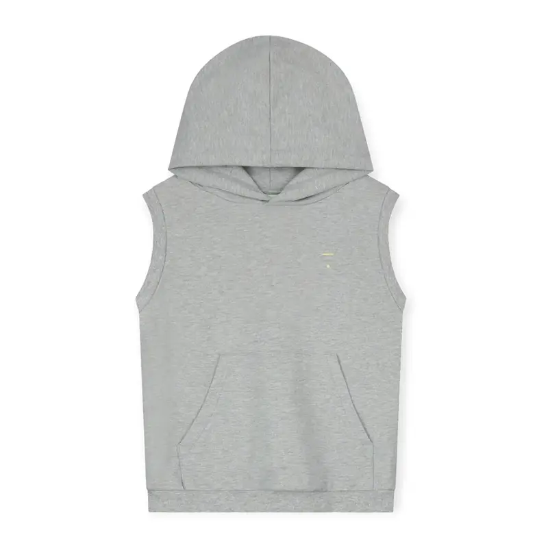 Vest Hooded Grey Melange