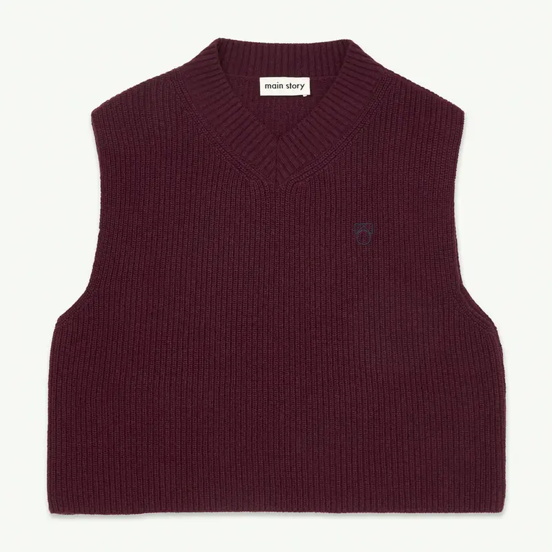 Vest Knitted Burgundy