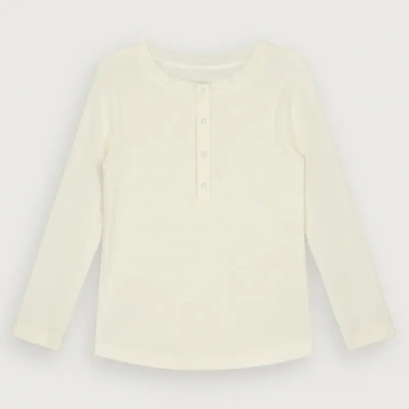 Vest Longsleeve Henley Cream