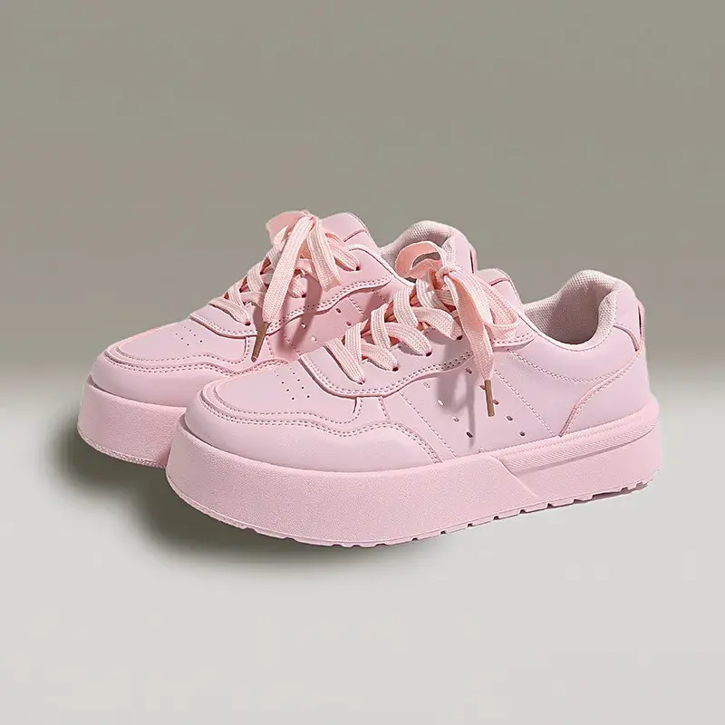 Vetersneakers met plateauzool