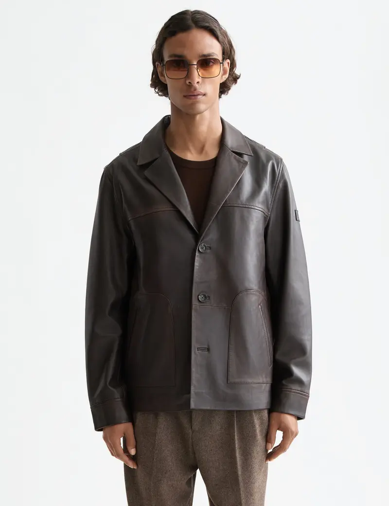 Vintage leather blazer