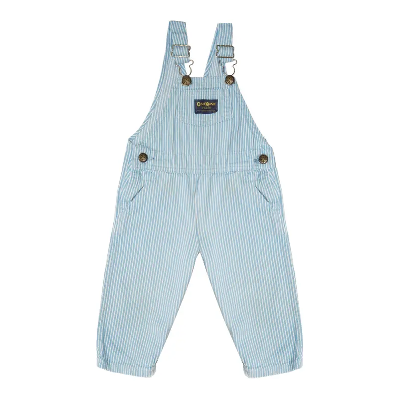 Vintage Oshkosh Striped Denim Overalls 24M